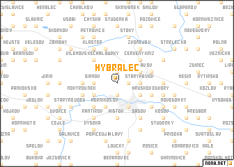 map of Hybrálec