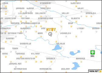 map of Hyby