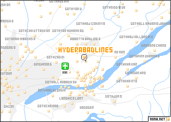 map of Hyderābād Lines