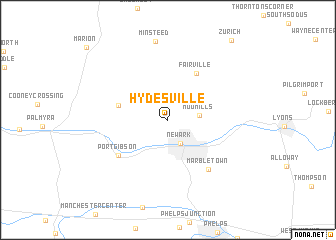 map of Hydesville