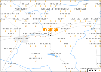 map of Hydinge