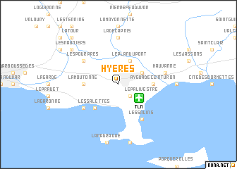 map of Hyères