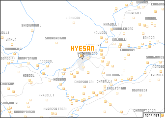 map of Hyesan