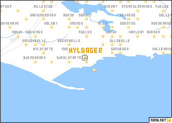 map of Hyldager