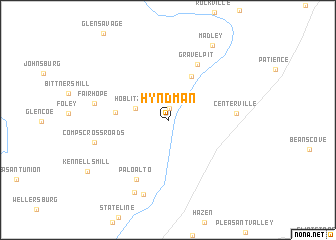 map of Hyndman