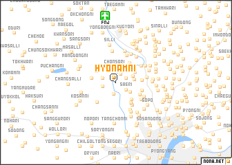 map of Hyŏnam-ni