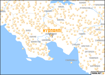 map of Hyŏnam-ni