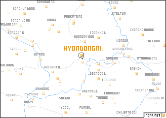 map of Hyŏndong-ni