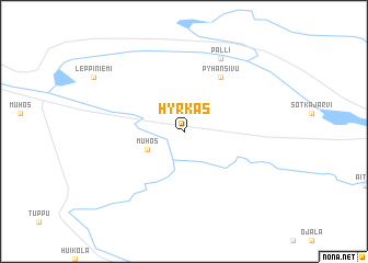 map of Hyrkäs