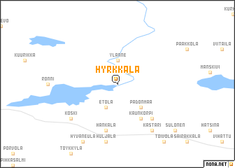 map of Hyrkkälä