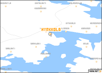 map of Hyrkkölä