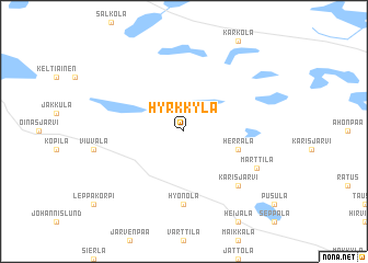 map of Hyrkkylä