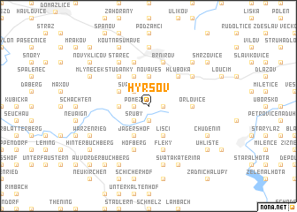 map of Hyršov