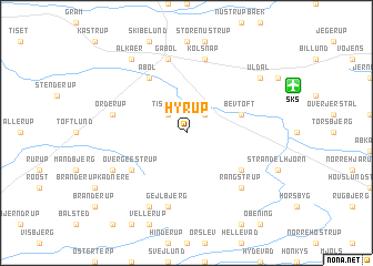 map of Hyrup