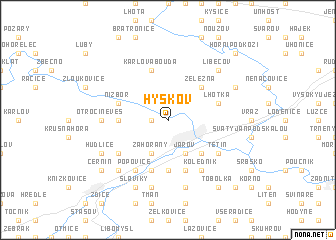 map of Hýskov