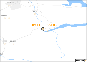 map of Hyttefossen