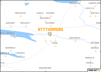 map of Hyttikangas