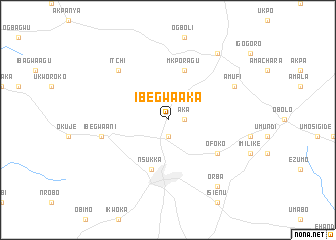 map of Ibegwa Aka