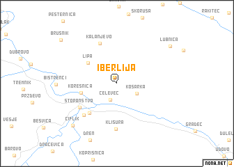 map of Iberlija