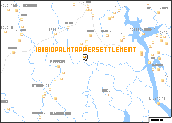 map of Ibibio Palm Tapper Settlement