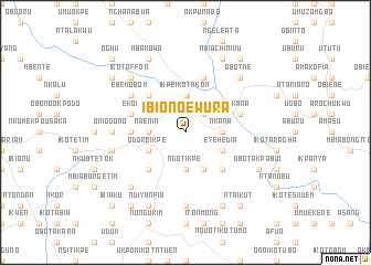 map of Ibiono Ewura