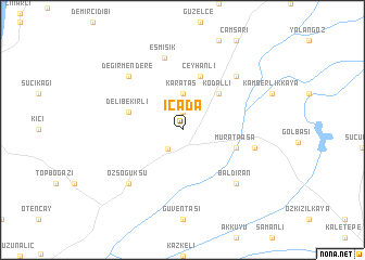 map of İçada