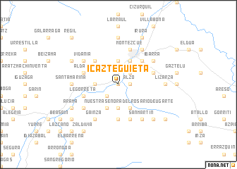 map of Icazteguieta
