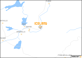 map of Iceland