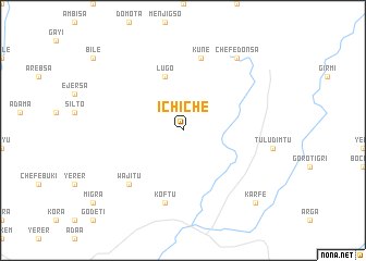 map of Ichʼichʼē