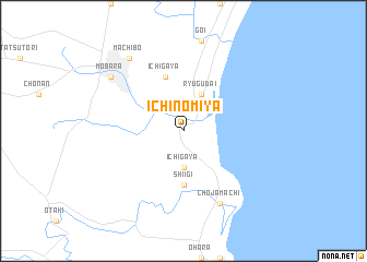 map of Ichinomiya