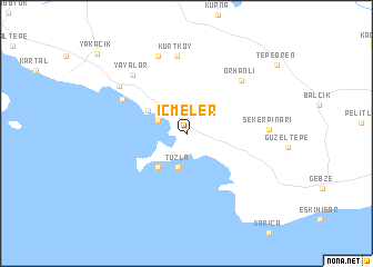 map of İçmeler