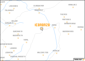 map of Icononzo