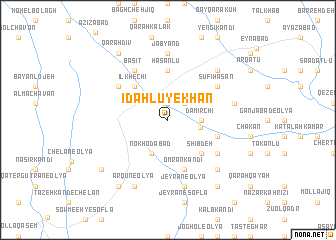 map of Īdahlū-ye Khān