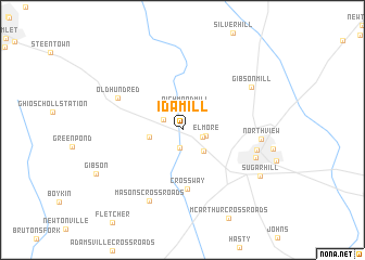 map of Ida Mill