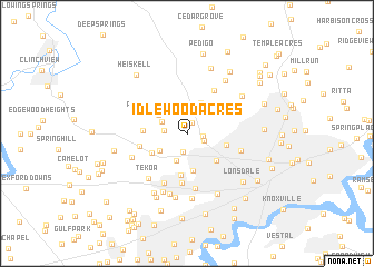 map of Idlewood Acres