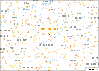 map of Idrizovići