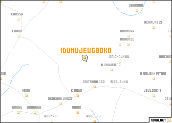 map of Idumuje Ugboko