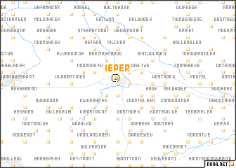 map of Ieper