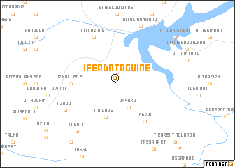 map of Iferd nʼTaguine