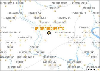 map of Ifigéniapuszta