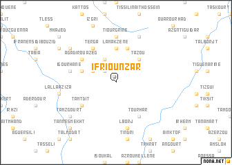 map of Ifri Ounzar