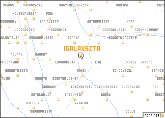 map of Igalpuszta