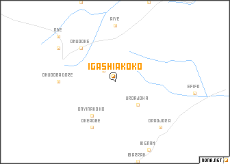 map of Igashi Akoko
