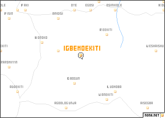 map of Igbemo Ekiti