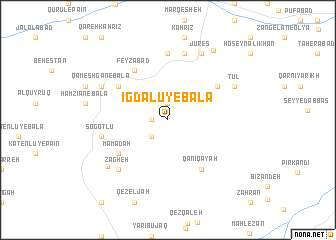 map of Īgdalū-ye Bālā
