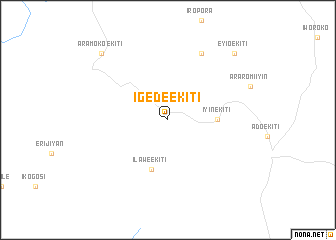 map of Igede Ekiti