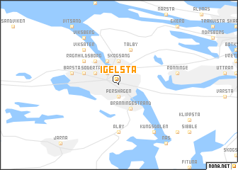 map of Igelsta