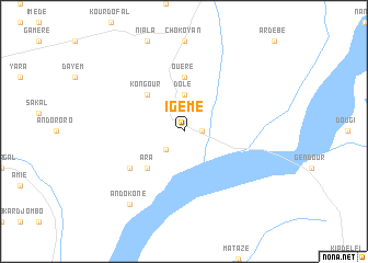 map of Igémé