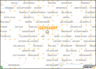 map of Igensdorf