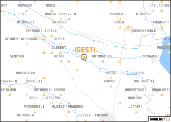 map of Igeşti